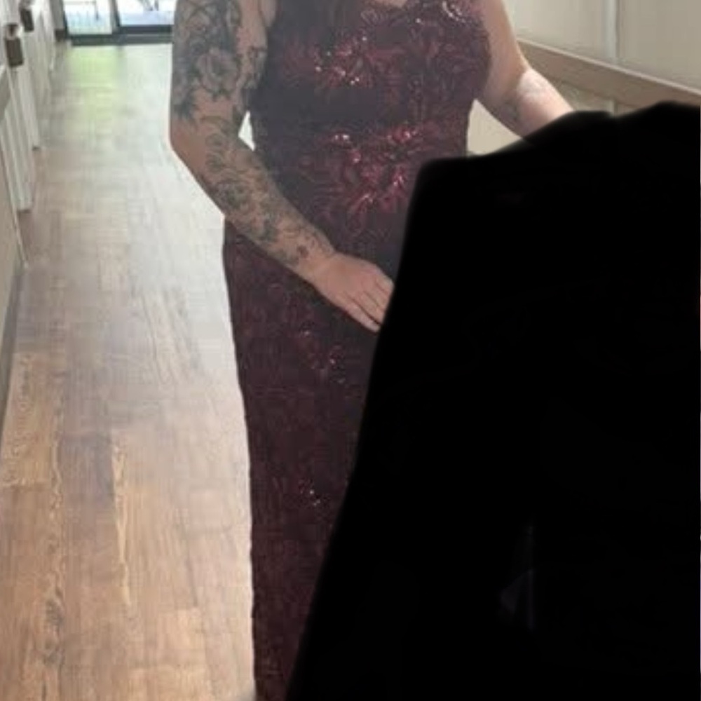 Elegant Burgundy Dress